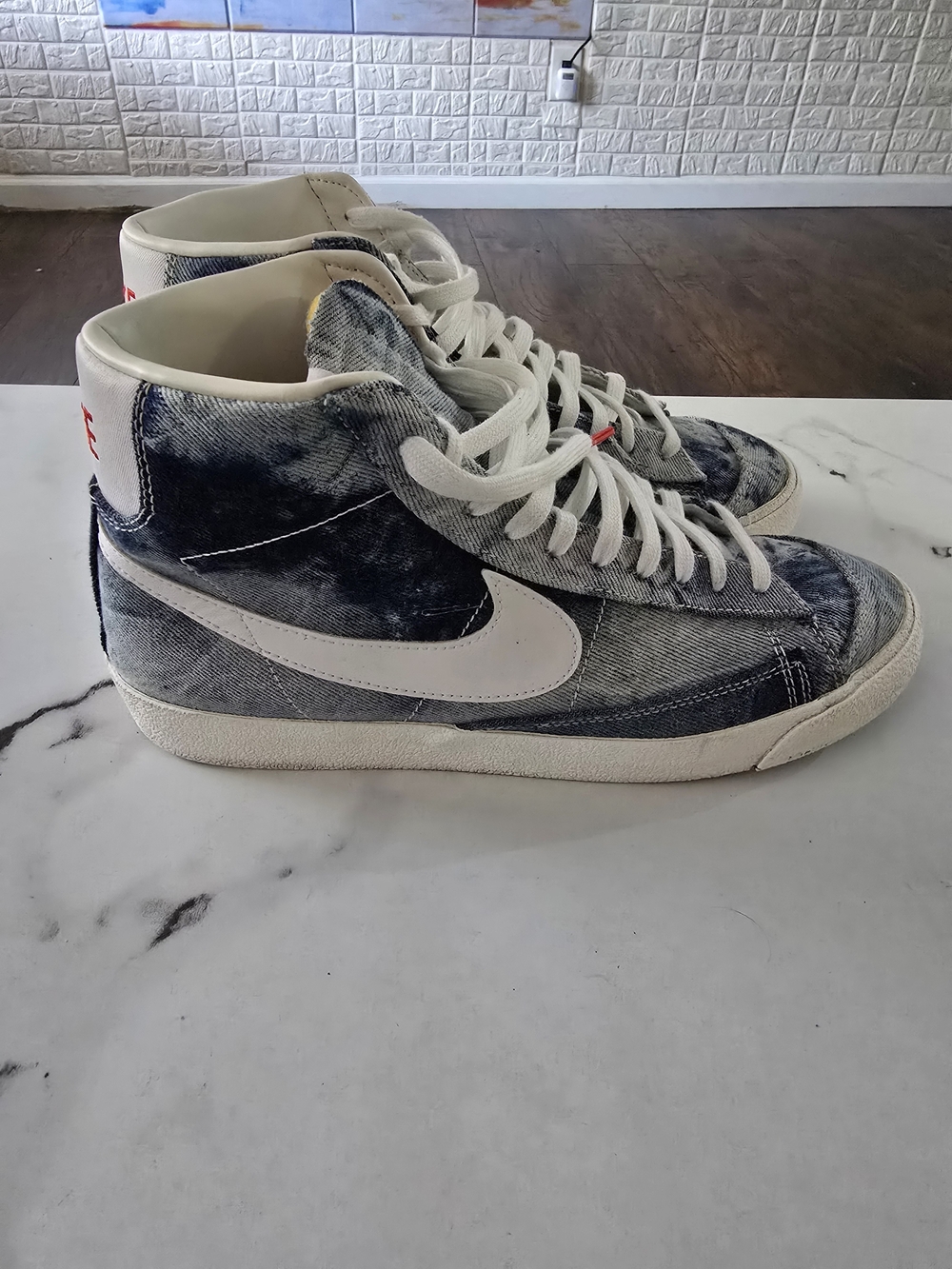 Nike Blazer Mid Vintage Denim Sneakers - Blue/White